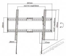 Stell SHO 5410 d&ouml;nthető fali konzol 37-80 Tv kieg&eacute;sz&iacute;tők - Fali tart&oacute; / konzol - Fali tv tart&oacute; - 493402