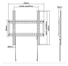 Stell SHO 5200 SLIM fix TV-tart&oacute; konzol 32 - 70 Tv kieg&eacute;sz&iacute;tők - Fali tart&oacute; / konzol - Fali tv tart&oacute; - 493399