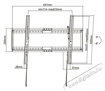 Stell SHO 5410 d&ouml;nthető fali konzol 37-80 Tv kieg&eacute;sz&iacute;tők - Fali tart&oacute; / konzol - Fali tv tart&oacute; - 493402