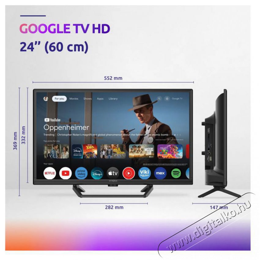 Strong 24  SRT24HG4723C Telev&iacute;zi&oacute;k - LED telev&iacute;zi&oacute; - 720p HD Ready felbont&aacute;s&uacute; - 506075