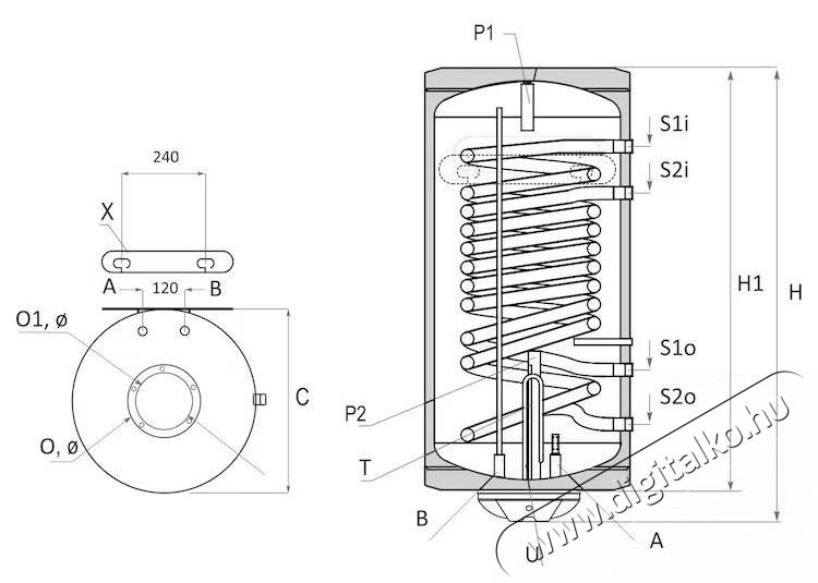 Sunsystem BB NL2 150 PRL 3KW Termoelektromos bojler H&aacute;ztart&aacute;s / Otthon / K&uuml;lt&eacute;r - V&iacute;zmeleg&iacute;tő / bojler / t&aacute;rol&oacute; - Bojler / melegv&iacute;z t&aacute;rol&oacute; - 534699
