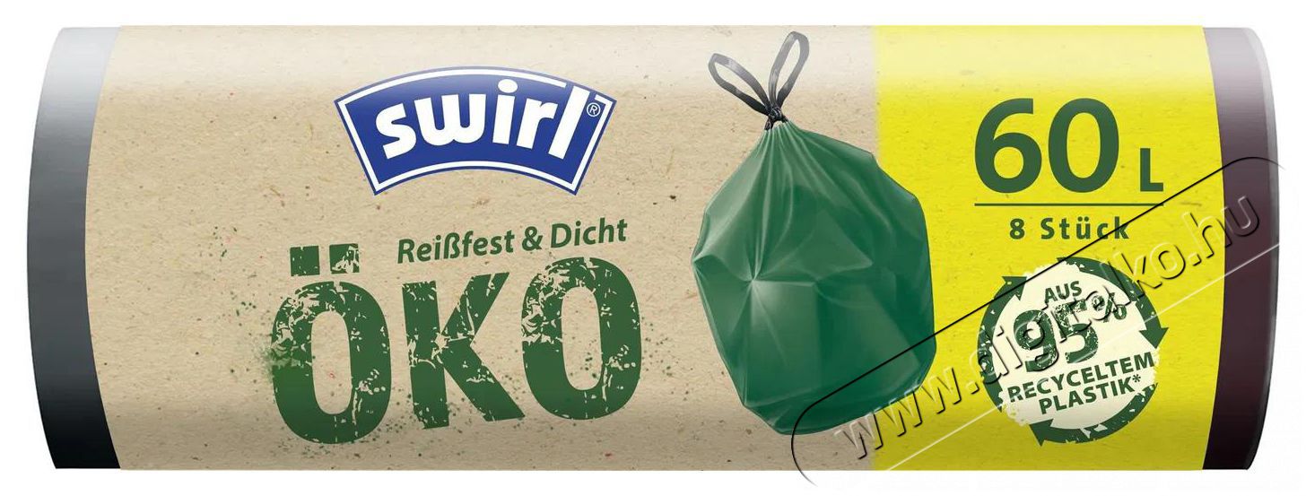Swirl EKO Beh&uacute;zhat&oacute; szemeteszs&aacute;k 60 l, 8 db Konyhai term&eacute;kek - Egy&eacute;b / Konyhai kieg&eacute;sz&iacute;tő - 504935