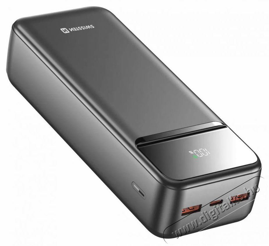 Swissten 30000 mAh Power Line II, fekete Mobil / Kommunik&aacute;ci&oacute; / Smart - Powerbank / K&uuml;lső akkumul&aacute;tor &eacute;s t&ouml;ltő - 530312