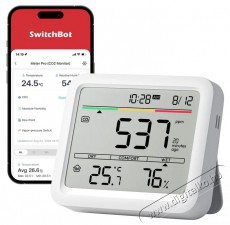 SwitchBot Meter Pro (CO2) H&aacute;ztart&aacute;s / Otthon / K&uuml;lt&eacute;r - Okos otthon - Termoszt&aacute;t - 519790