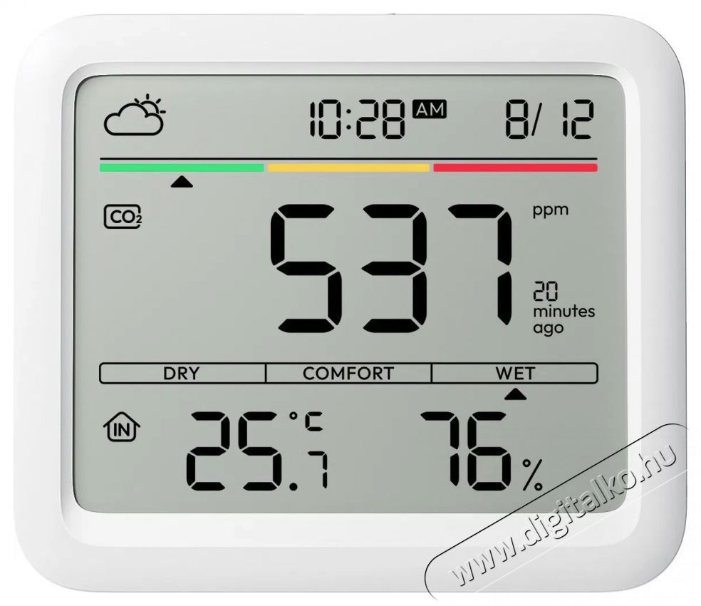 SwitchBot Meter Pro (CO2) H&aacute;ztart&aacute;s / Otthon / K&uuml;lt&eacute;r - Okos otthon - Termoszt&aacute;t - 519790