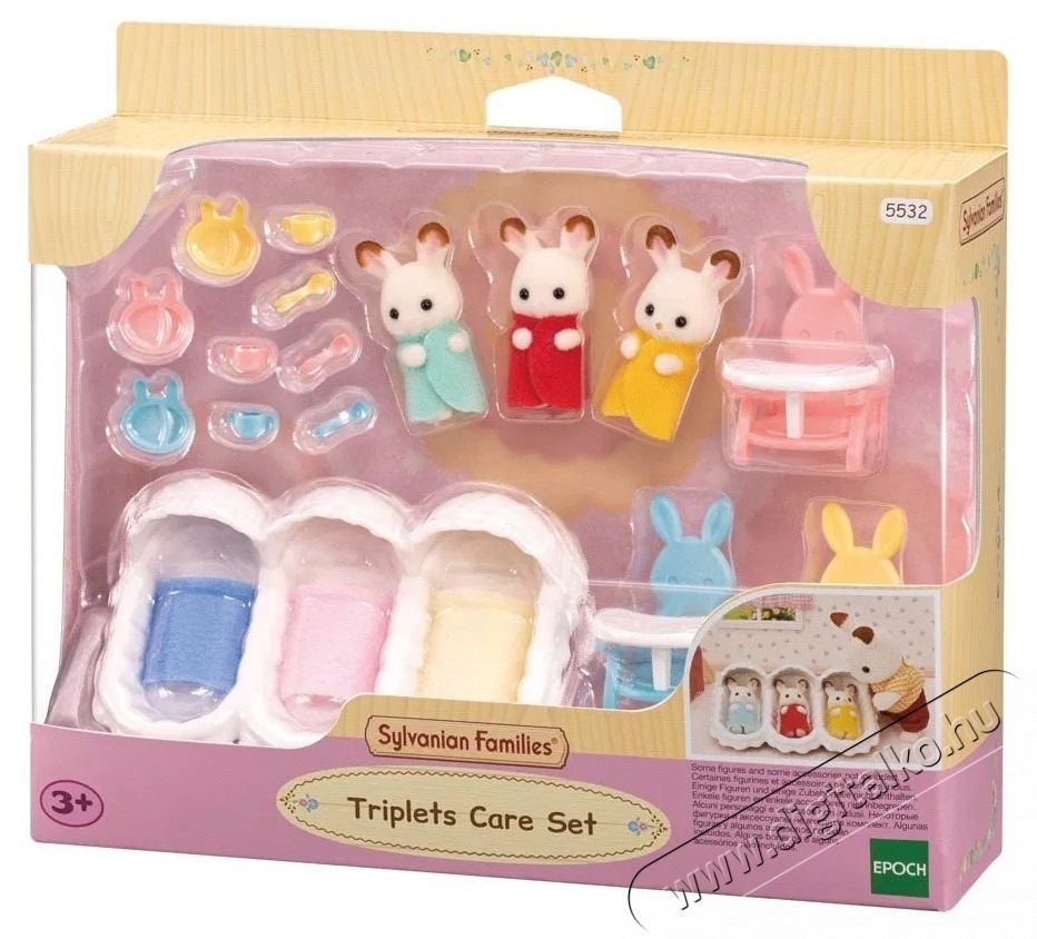 Sylvanian Families Gondoz&oacute;k&eacute;szlet h&aacute;rmas ikrekhez H&aacute;ztart&aacute;s / Otthon / K&uuml;lt&eacute;r - J&aacute;t&eacute;k / Sport - J&aacute;t&eacute;kfigura - 532277
