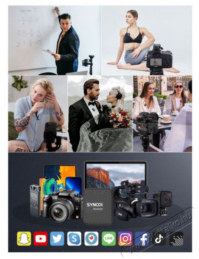 SYNCO WAir G1 (A2) Fot&oacute;-Vide&oacute; kieg&eacute;sz&iacute;tők - Mikrofon - Cs&iacute;ptetős, fej &eacute;s kitűző mikrofon - 526267