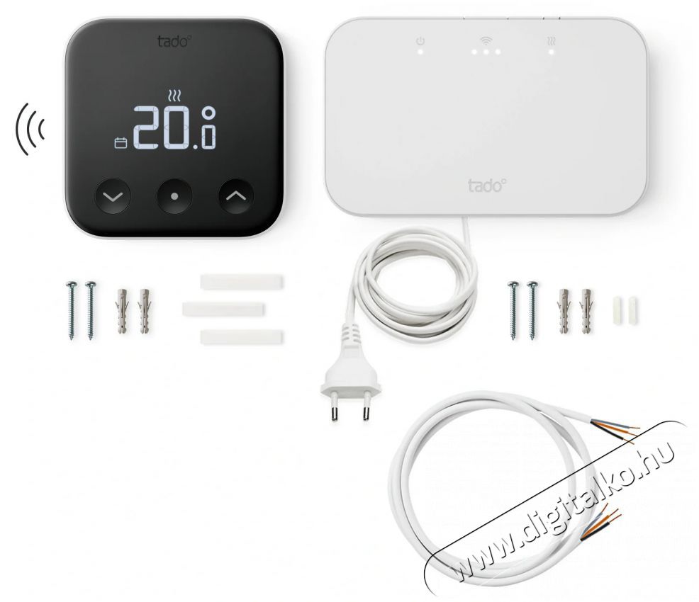 Tado vezet&eacute;k n&eacute;lk&uuml;li okos termoszt&aacute;t X + Tado vezet&eacute;k n&eacute;lk&uuml;li vevő (Starter Kit) H&aacute;ztart&aacute;s / Otthon / K&uuml;lt&eacute;r - Okos otthon - Termoszt&aacute;t - 508237