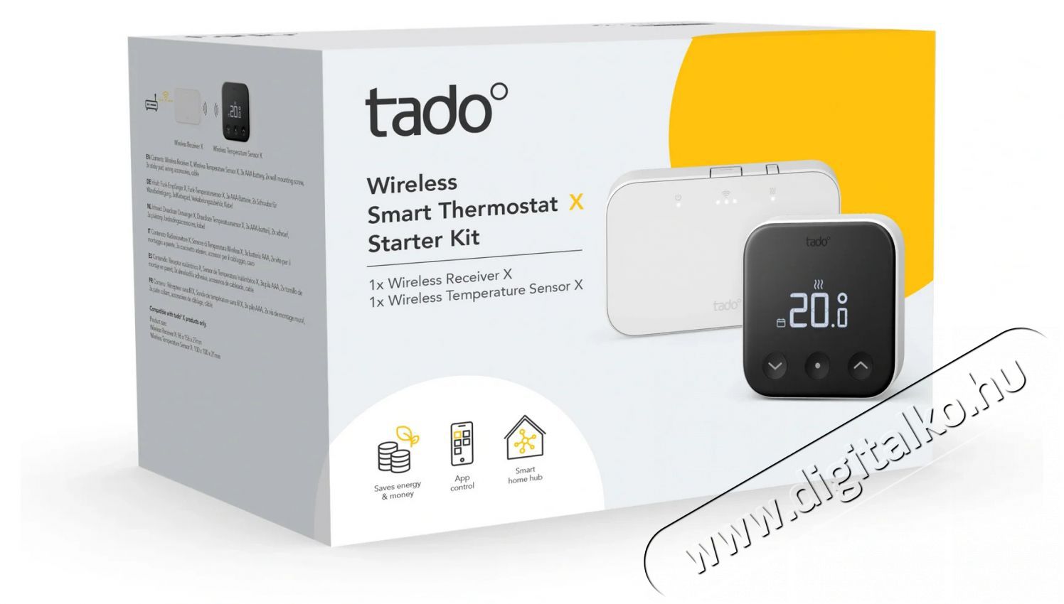 Tado vezet&eacute;k n&eacute;lk&uuml;li okos termoszt&aacute;t X + Tado vezet&eacute;k n&eacute;lk&uuml;li vevő (Starter Kit) H&aacute;ztart&aacute;s / Otthon / K&uuml;lt&eacute;r - Okos otthon - Termoszt&aacute;t - 508237