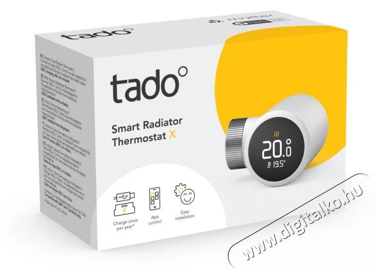 Tado X okos termoszt&aacute;tfej H&aacute;ztart&aacute;s / Otthon / K&uuml;lt&eacute;r - Okos otthon - Termoszt&aacute;t - 508236