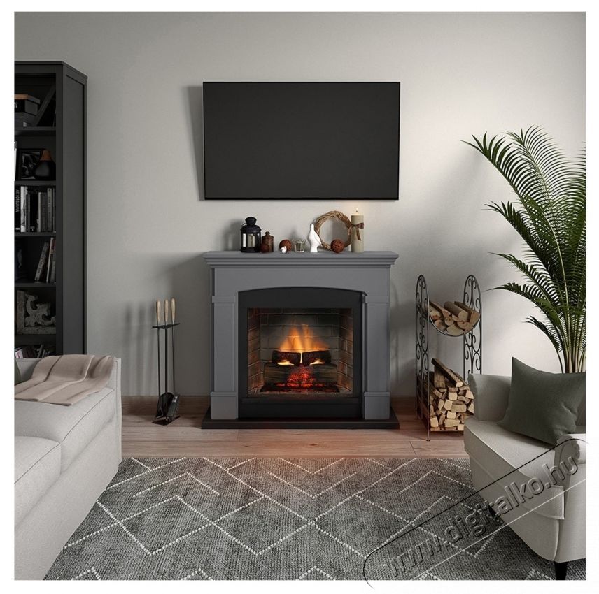 Tagu Helmi Solid Grey kandall&oacute; PowerFlame 2 elektromos tűzhellyel, FM463GR3-E621EU H&aacute;ztart&aacute;s / Otthon / K&uuml;lt&eacute;r - Fűt&eacute;s - Kandall&oacute; - 537396