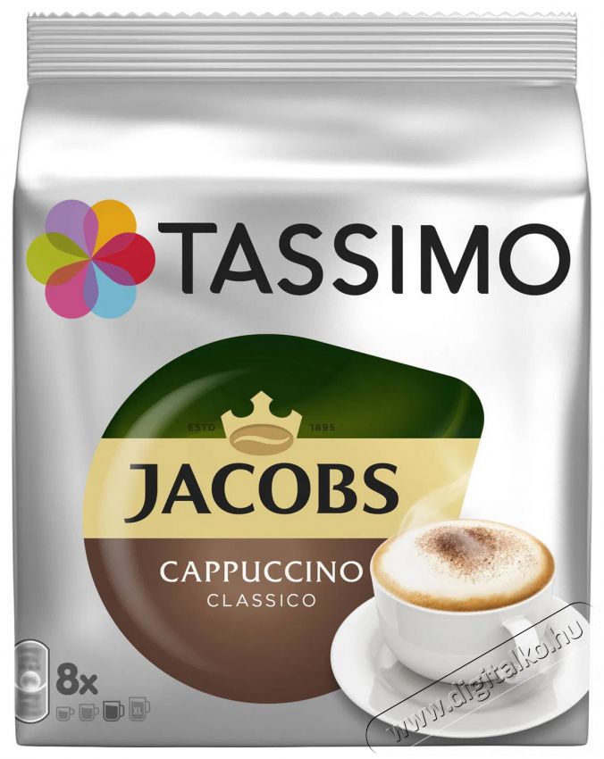 TASSIMO Jacobs Kr&ouml;nung Cappuccino 8db Konyhai term&eacute;kek - K&aacute;v&eacute;főző / k&aacute;v&eacute;&ouml;rlő / kieg&eacute;sz&iacute;tő - K&aacute;v&eacute; kapszula / pod / szemes / őr&ouml;lt k&aacute;v&eacute; - 503793