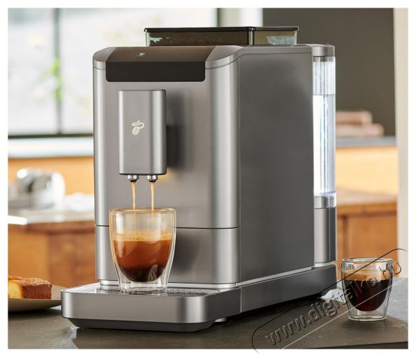 Tchibo Esperto Caffe2 automata k&aacute;v&eacute;főző, keskeny, tit&aacute;n sz&uuml;rke Konyhai term&eacute;kek - K&aacute;v&eacute;főző / k&aacute;v&eacute;&ouml;rlő / kieg&eacute;sz&iacute;tő - Automata k&aacute;v&eacute;főző - 500916