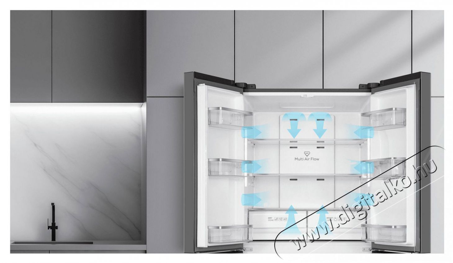 TCL RP470CXE1 Side by side hűtő Konyhai term&eacute;kek - Hűtő, fagyaszt&oacute; (szabadon&aacute;ll&oacute;) - Amerikai t&iacute;pus&uacute; Side By Side hűtő - 500981