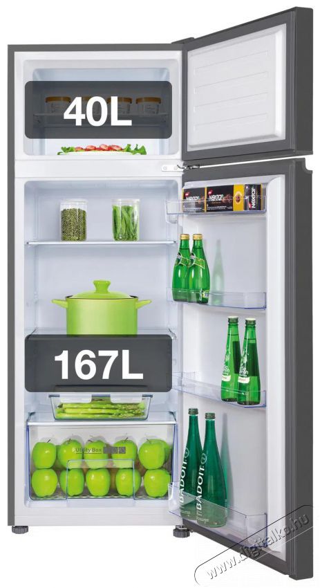 TCL RF207TSE1 Konyhai term&eacute;kek - Hűtő, fagyaszt&oacute; (szabadon&aacute;ll&oacute;) - Fel&uuml;lfagyaszt&oacute;s kombin&aacute;lt hűtő - 504584