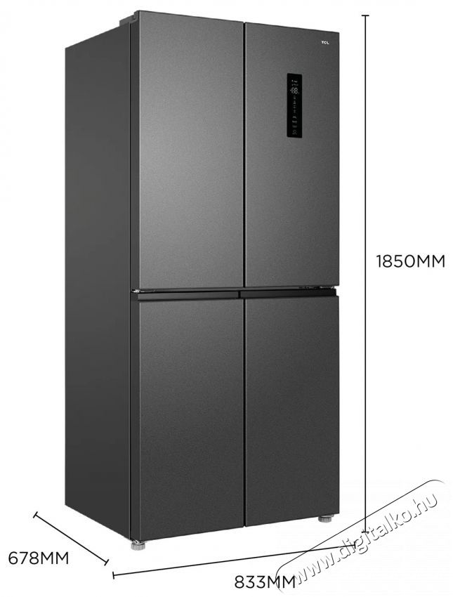 TCL RP470CSE1 Side by side hűtőszekr&eacute;ny Konyhai term&eacute;kek - Hűtő, fagyaszt&oacute; (szabadon&aacute;ll&oacute;) - Amerikai t&iacute;pus&uacute; Side By Side hűtő - 505153