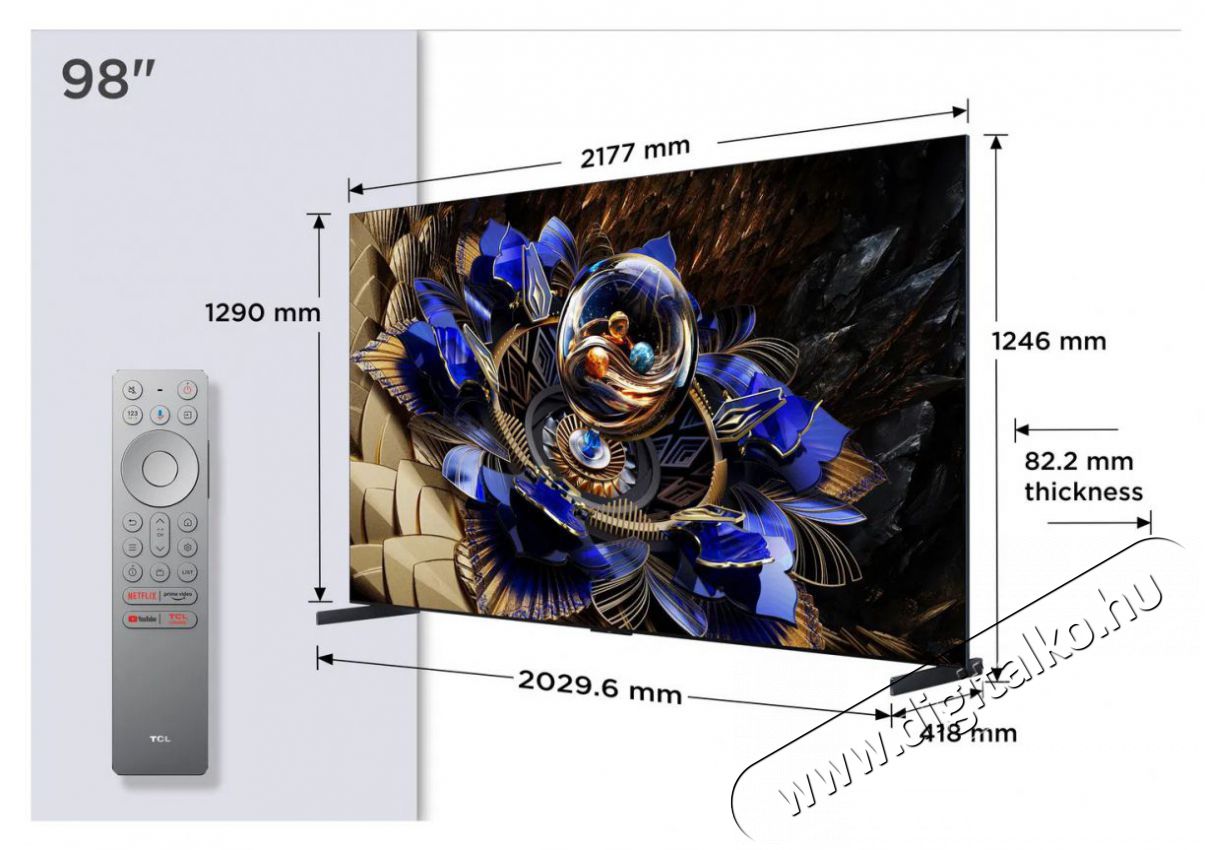TCL 98  98X11K Telev&iacute;zi&oacute;k - LED telev&iacute;zi&oacute; - UHD 4K felbont&aacute;s&uacute; - 506103