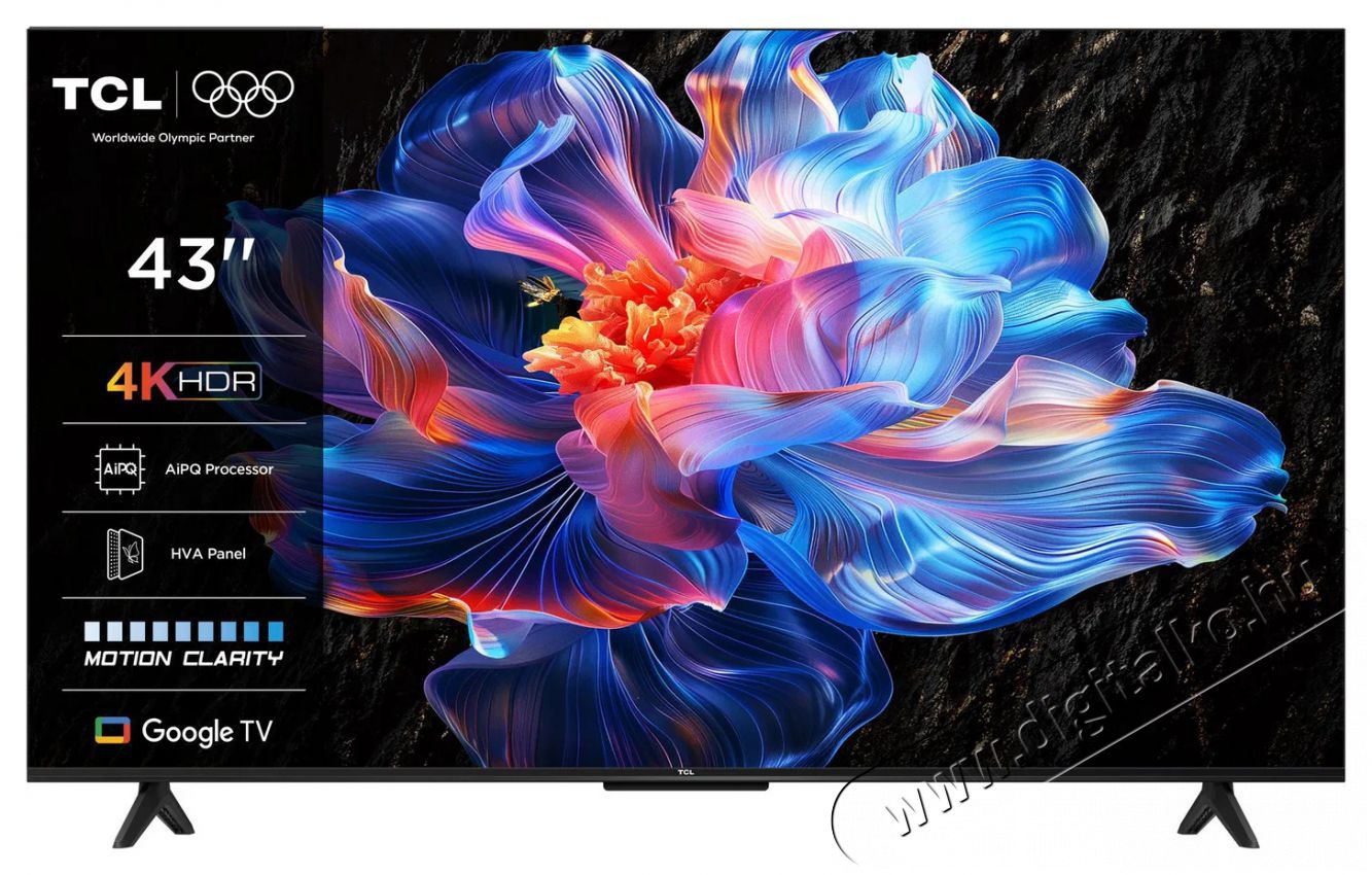 TCL 43P6K (2025-&ouml;s Modell) Telev&iacute;zi&oacute;, 108 cm, Smart Google TV Telev&iacute;zi&oacute;k - LED telev&iacute;zi&oacute; - UHD 4K felbont&aacute;s&uacute; - 506095