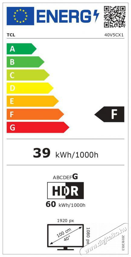 TCL 40V5C Telev&iacute;zi&oacute;k - LED telev&iacute;zi&oacute; - 1080p Full HD felbont&aacute;s&uacute; - 512457