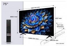 TCL 75T69C Telev&iacute;zi&oacute;k - LED telev&iacute;zi&oacute; - UHD 4K felbont&aacute;s&uacute; - 512479