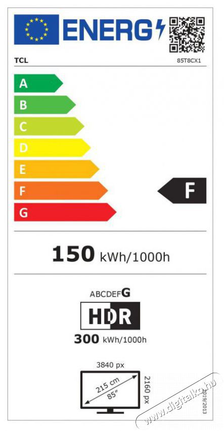 TCL 85T8C Telev&iacute;zi&oacute;k - LED telev&iacute;zi&oacute; - UHD 4K felbont&aacute;s&uacute; - 512474