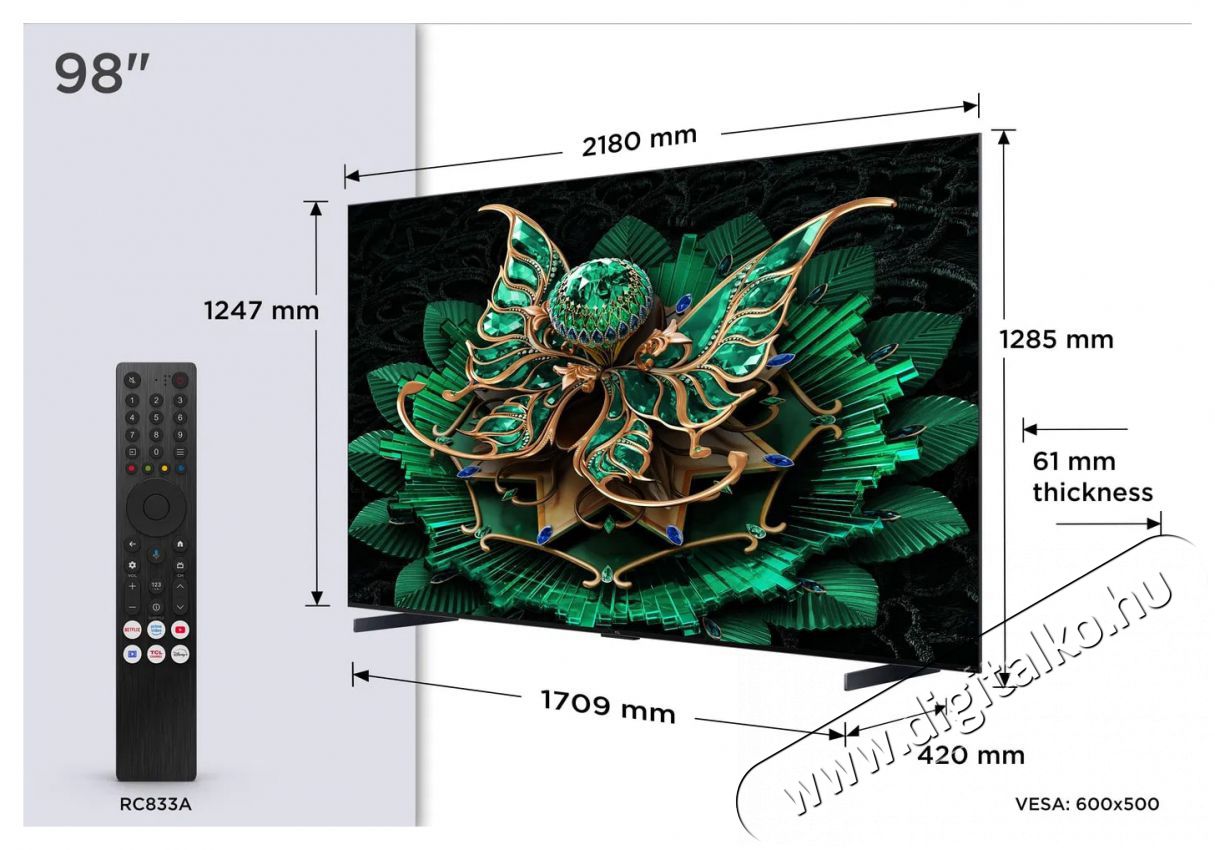 TCL 98C7K Telev&iacute;zi&oacute;k - LED telev&iacute;zi&oacute; - UHD 4K felbont&aacute;s&uacute; - 512447
