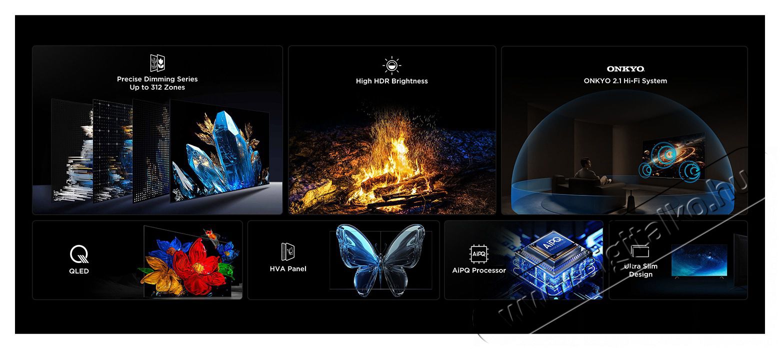 TCL 55C6KS QD-Mini LED 60Hz Google Smart telev&iacute;zi&oacute; Telev&iacute;zi&oacute;k - LED telev&iacute;zi&oacute; - UHD 4K felbont&aacute;s&uacute; - 530318