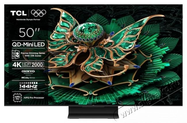 TCL 50C7K miniLED Telev&iacute;zi&oacute; (2025-&ouml;s modell), 126 cm, Smart Google TV, 4K Ultra HD Telev&iacute;zi&oacute;k - LED telev&iacute;zi&oacute; - UHD 4K felbont&aacute;s&uacute; - 531189