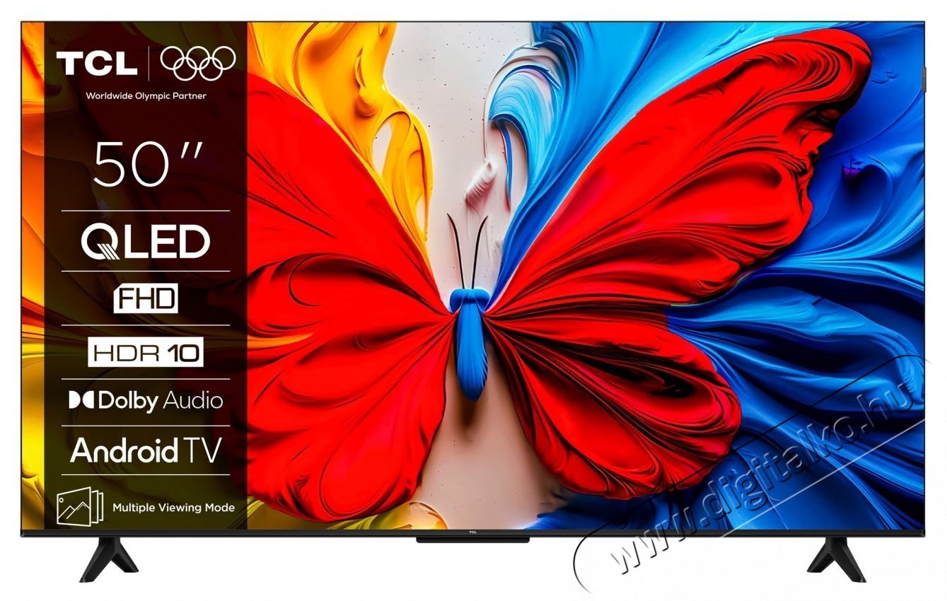 TCL 50S5K QLED telev&iacute;zi&oacute;, 126 cm, Smart Android TV, Full HD, F energiaoszt&aacute;ly (2025-&ouml;s modell) Telev&iacute;zi&oacute;k - LCD telev&iacute;zi&oacute; - 535787