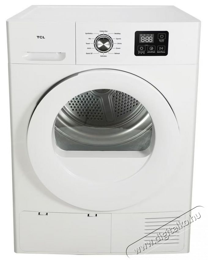 TCL DF0816WE0 hőszivatty&uacute;s sz&aacute;r&iacute;t&oacute;g&eacute;p, 8 kg, 12 program, E energiaoszt&aacute;ly, LED kijelző, gyors sz&aacute;r&iacute;t&aacute;s, k&iacute;m&eacute;letes sz&aacute;r&iacute;t&aacute;s, sz&ouml;szszűrő tiszt&iacute;t&aacute;si jelző, gyermekz&aacute;r, feh&eacute;r H&aacute;ztart&aacute;s / Otthon / K&uuml;lt&eacute;r - Mos&oacute;g&eacute;p / sz&aacute;r&iacute;t&oacute;g&eacute;p - Sz&aacute;r&iacute;t&oacute;g&eacute;p - 537435