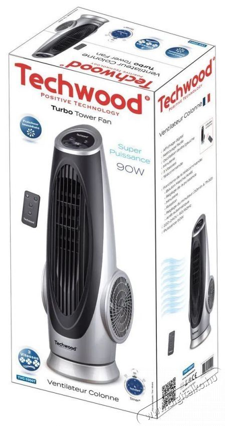 Techwood TVC-1000T H&aacute;ztart&aacute;s / Otthon / K&uuml;lt&eacute;r - Ventil&aacute;tor / L&eacute;gkondicion&aacute;l&oacute; - &Aacute;ll&oacute; / padl&oacute; ventil&aacute;tor - 512489