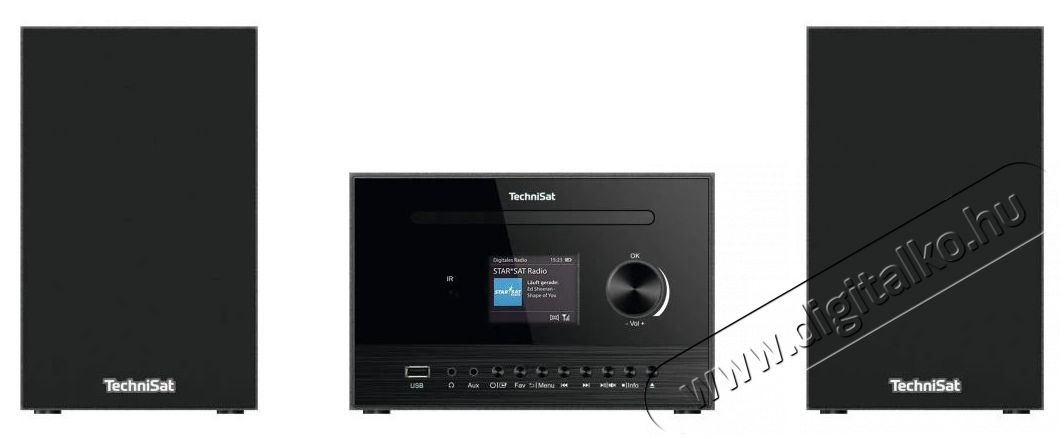 TechniSat Stereo Hi-Fi set FM / DAB+ / BT + internetes r&aacute;dio, Classic 800 IR, black Audio-Video / Hifi / Multim&eacute;dia - R&aacute;di&oacute; / &oacute;r&aacute;s r&aacute;di&oacute; - Internet webr&aacute;di&oacute; - 526321