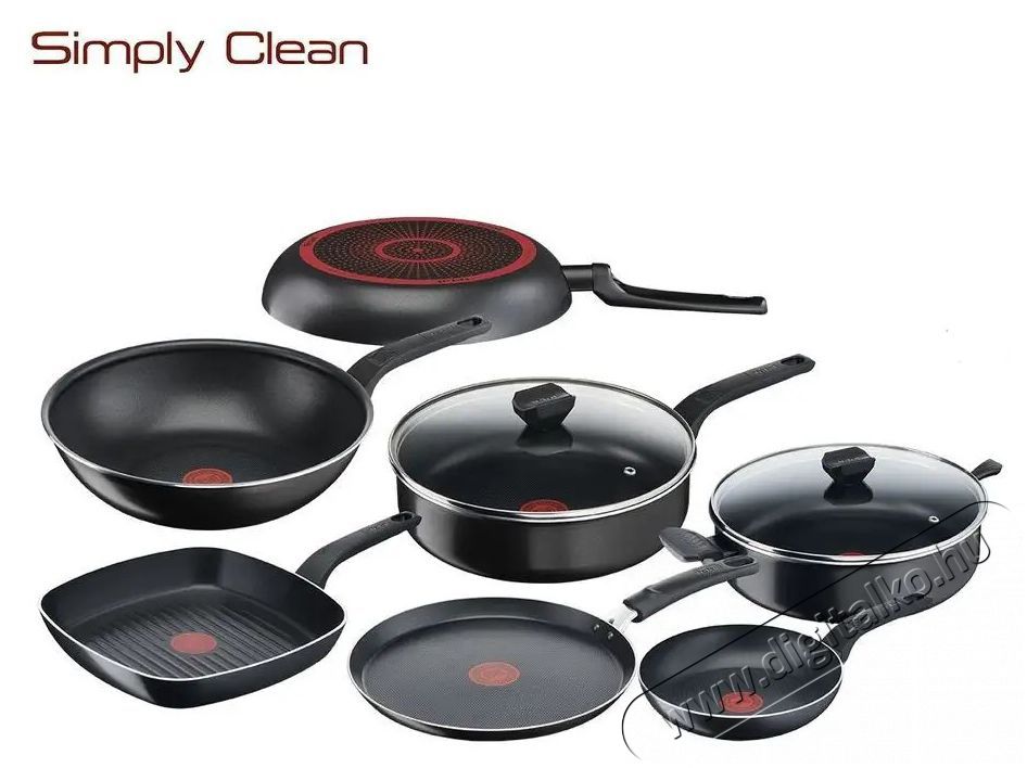 Tefal B5674053 grill serpenyő 28X26cm simply clean Konyhai term&eacute;kek - Ed&eacute;ny - Grill serpenyő / grill t&aacute;l - 379211