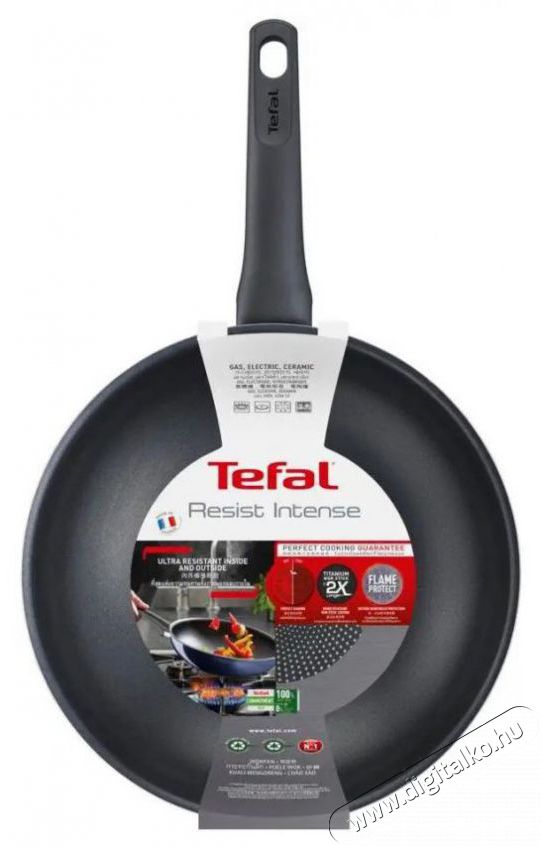 Tefal D5221983 Resist Intense wok serpenyő 28cm Konyhai term&eacute;kek - Ed&eacute;ny - Wok serpenyő - 379206