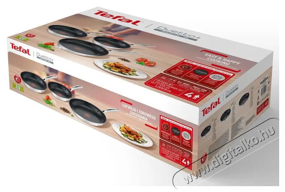 Tefal G732S334 serpenyő szett 3 r&eacute;szes duetto+ Konyhai term&eacute;kek - Ed&eacute;ny - Ed&eacute;ny k&eacute;szlet - 379198