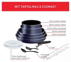 Tefal L1579102 Ingenio 6 easy cook serpenyő szett Konyhai term&eacute;kek - Ed&eacute;ny - Serpenyő - 383007
