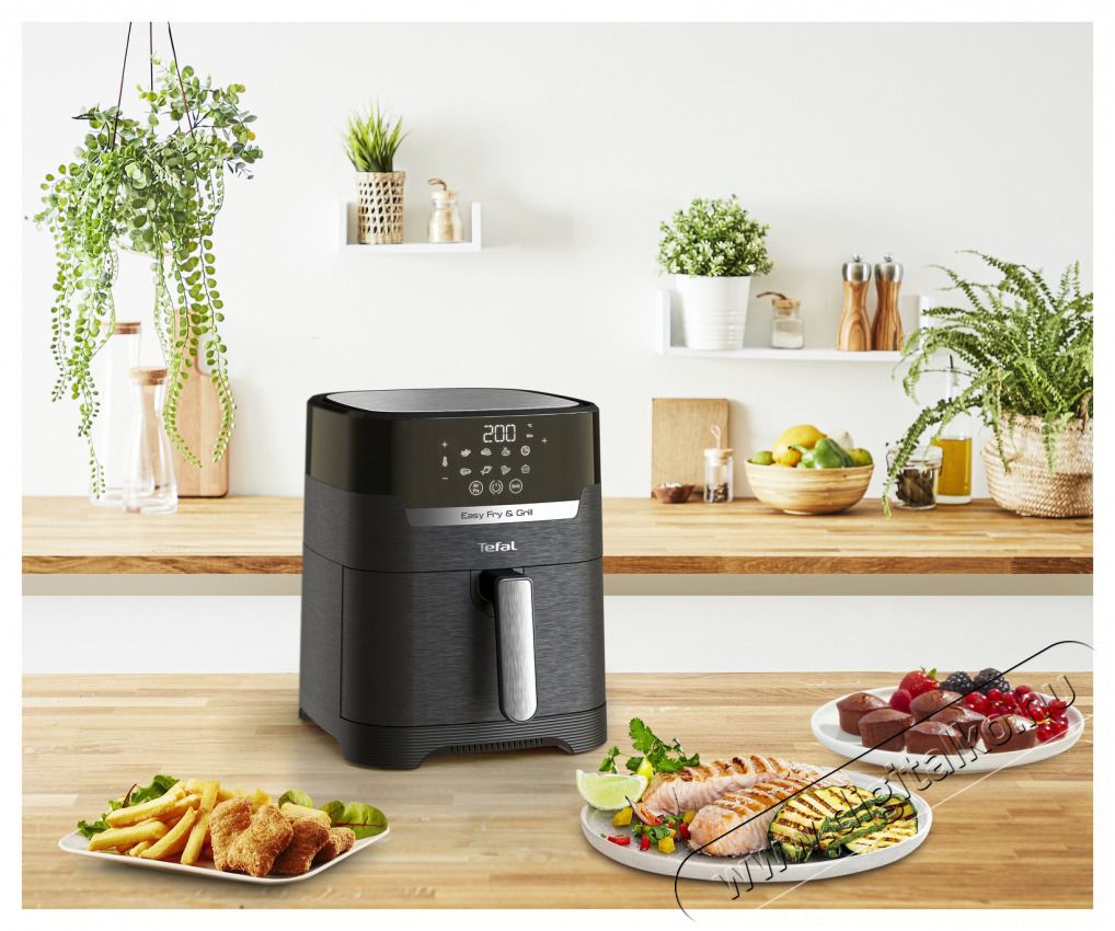 Tefal EY505815 Forr&oacute;levegős fritőz Konyhai term&eacute;kek - Konyhai kisg&eacute;p (s&uuml;t&eacute;s / főz&eacute;s / hűt&eacute;s / &eacute;telk&eacute;sz&iacute;t&eacute;s) - L&eacute;gkever&eacute;ses főzőg&eacute;p / elektromos kukta / multifunkci&oacute;s s&uuml;tő - 381723