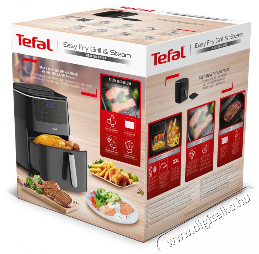 Tefal FW201815 Forr&oacute;levegős fritőz Konyhai term&eacute;kek - Konyhai kisg&eacute;p (s&uuml;t&eacute;s / főz&eacute;s / hűt&eacute;s / &eacute;telk&eacute;sz&iacute;t&eacute;s) - L&eacute;gkever&eacute;ses főzőg&eacute;p / elektromos kukta / multifunkci&oacute;s s&uuml;tő - 382365