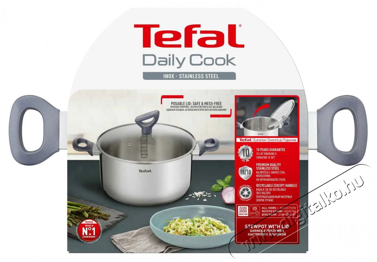 Tefal G7124645 Daily cook l&aacute;bas+ fedő 24cm Konyhai term&eacute;kek - Ed&eacute;ny - Faz&eacute;k / l&aacute;bas - 397650