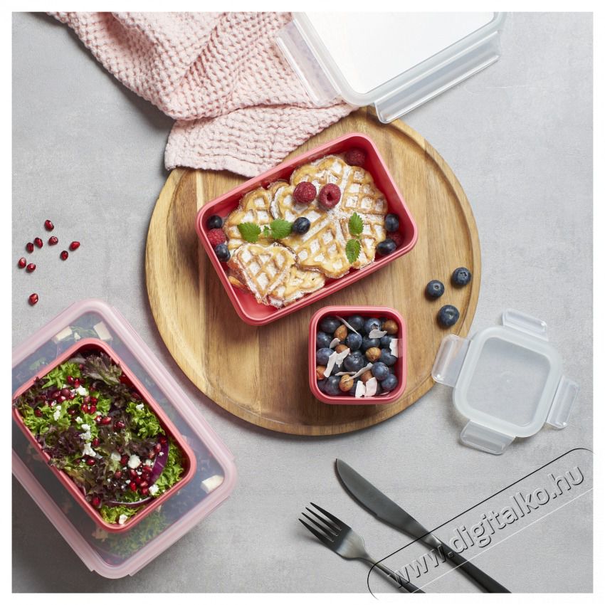 Tefal N1012910 N&eacute;gysz&ouml;gletű t&aacute;rol&oacute;ed&eacute;ny 2.2 L piros Konyhai term&eacute;kek - Konyhai eszk&ouml;z - Egy&eacute;b konyhai eszk&ouml;z - 465216