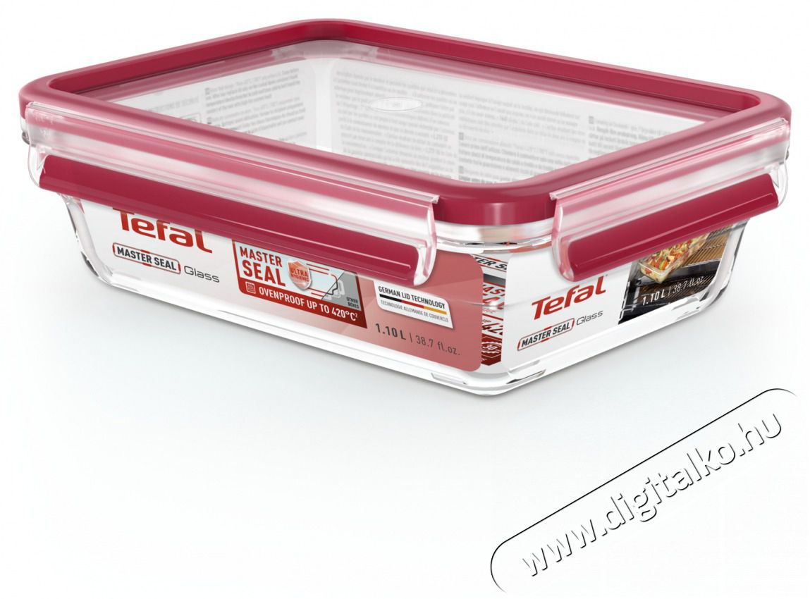 Tefal N1040910 N&Eacute;GYSZ&Ouml;GLETŰ &Uuml;VEGT&Aacute;ROL&Oacute; 1,1 L MSEAL GLASS D&Oacute;ZA Konyhai term&eacute;kek - Konyhai eszk&ouml;z - Egy&eacute;b konyhai eszk&ouml;z - 465213