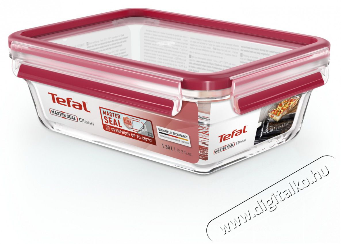 Tefal N1041010 N&eacute;gysz&ouml;gletű &uuml;veg t&aacute;rol&oacute;ed&eacute;ny 1,3 l  Konyhai term&eacute;kek - Ed&eacute;ny - &Eacute;telt&aacute;rol&oacute; - 465238