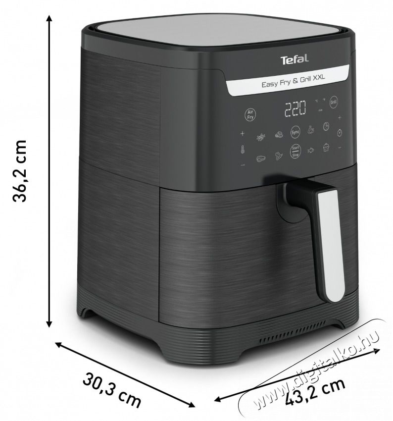Tefal EY801815 FORR&Oacute;LEVEGŐS S&Uuml;TŐ Konyhai term&eacute;kek - Konyhai kisg&eacute;p (s&uuml;t&eacute;s / főz&eacute;s / hűt&eacute;s / &eacute;telk&eacute;sz&iacute;t&eacute;s) - L&eacute;gkever&eacute;ses főzőg&eacute;p / elektromos kukta / multifunkci&oacute;s s&uuml;tő - 470633
