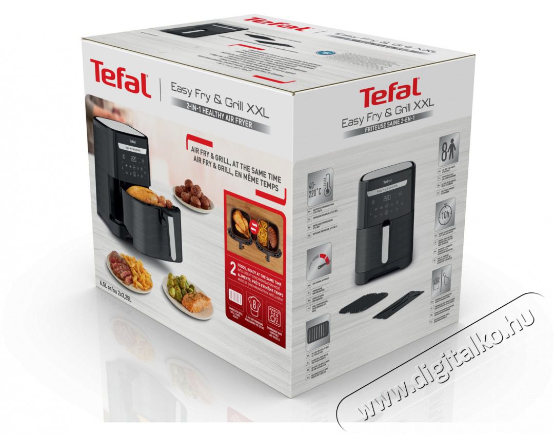 Tefal EY801815 FORR&Oacute;LEVEGŐS S&Uuml;TŐ Konyhai term&eacute;kek - Konyhai kisg&eacute;p (s&uuml;t&eacute;s / főz&eacute;s / hűt&eacute;s / &eacute;telk&eacute;sz&iacute;t&eacute;s) - L&eacute;gkever&eacute;ses főzőg&eacute;p / elektromos kukta / multifunkci&oacute;s s&uuml;tő - 470633