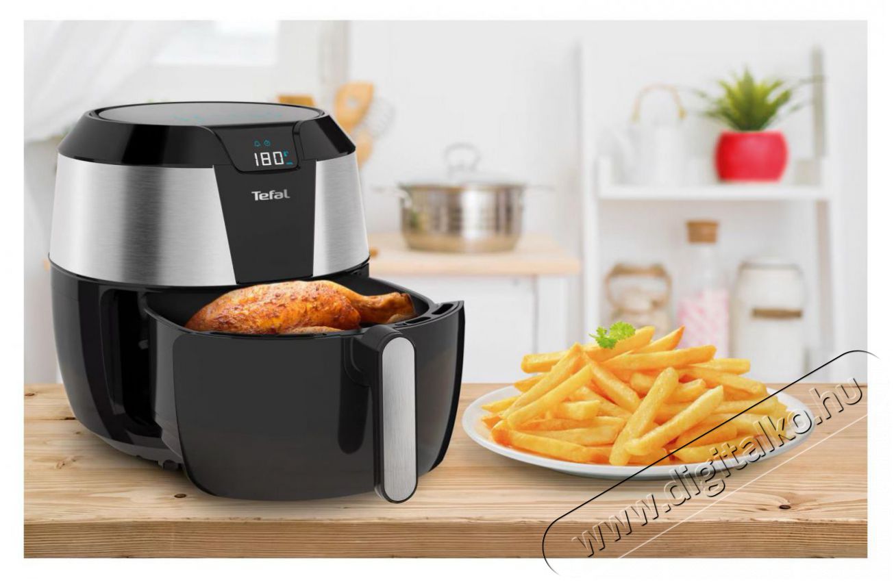 Tefal EY701D15 Easy Fry XXL forr&oacute;levegős s&uuml;tő Konyhai term&eacute;kek - Konyhai kisg&eacute;p (s&uuml;t&eacute;s / főz&eacute;s / hűt&eacute;s / &eacute;telk&eacute;sz&iacute;t&eacute;s) - L&eacute;gkever&eacute;ses főzőg&eacute;p / elektromos kukta / multifunkci&oacute;s s&uuml;tő - 374185