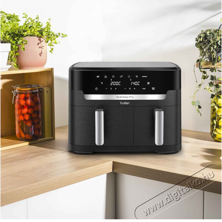 Tefal Dual Easy Fry XXL EY9428E0 Forr&oacute;levegős s&uuml;tő Konyhai term&eacute;kek - Konyhai kisg&eacute;p (s&uuml;t&eacute;s / főz&eacute;s / hűt&eacute;s / &eacute;telk&eacute;sz&iacute;t&eacute;s) - L&eacute;gkever&eacute;ses főzőg&eacute;p / elektromos kukta / multifunkci&oacute;s s&uuml;tő - 500975