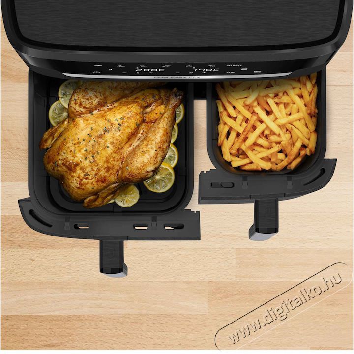 Tefal Dual Easy Fry XXL EY9428E0 Forr&oacute;levegős s&uuml;tő Konyhai term&eacute;kek - Konyhai kisg&eacute;p (s&uuml;t&eacute;s / főz&eacute;s / hűt&eacute;s / &eacute;telk&eacute;sz&iacute;t&eacute;s) - L&eacute;gkever&eacute;ses főzőg&eacute;p / elektromos kukta / multifunkci&oacute;s s&uuml;tő - 500975