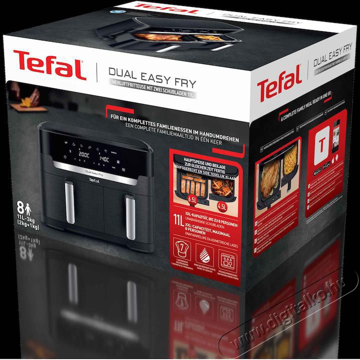 Tefal Dual Easy Fry XXL EY9428E0 Forr&oacute;levegős s&uuml;tő Konyhai term&eacute;kek - Konyhai kisg&eacute;p (s&uuml;t&eacute;s / főz&eacute;s / hűt&eacute;s / &eacute;telk&eacute;sz&iacute;t&eacute;s) - L&eacute;gkever&eacute;ses főzőg&eacute;p / elektromos kukta / multifunkci&oacute;s s&uuml;tő - 500975