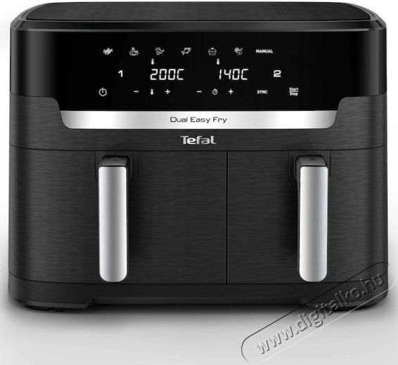 Tefal Dual Easy Fry XXL EY9428E0 Forr&oacute;levegős s&uuml;tő Konyhai term&eacute;kek - Konyhai kisg&eacute;p (s&uuml;t&eacute;s / főz&eacute;s / hűt&eacute;s / &eacute;telk&eacute;sz&iacute;t&eacute;s) - L&eacute;gkever&eacute;ses főzőg&eacute;p / elektromos kukta / multifunkci&oacute;s s&uuml;tő - 500975