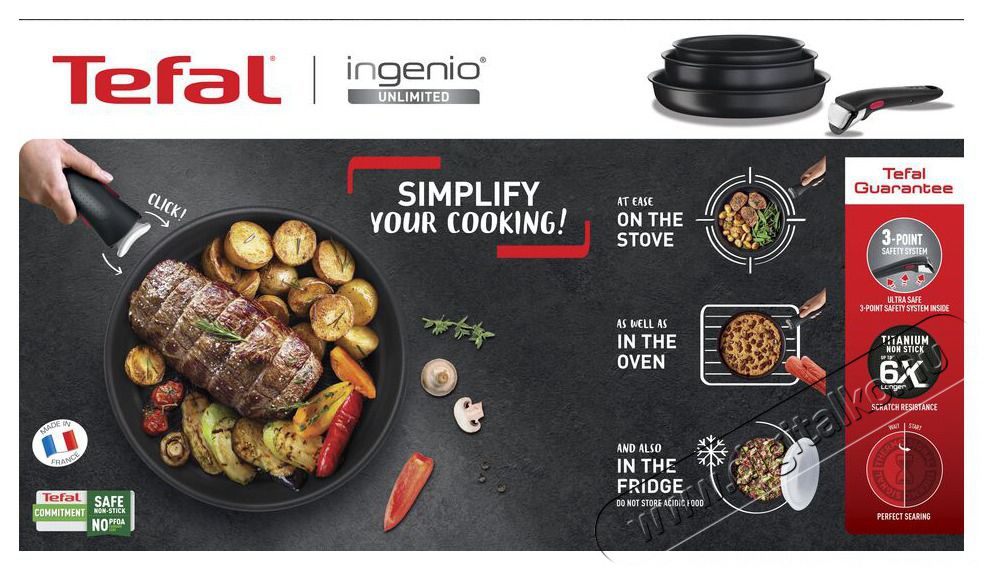 Tefal L7630632 INGENIO Unlimited 28 cm serpenyő Konyhai term&eacute;kek - Ed&eacute;ny - Serpenyő - 501204